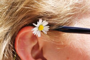 daisy-worn on ear