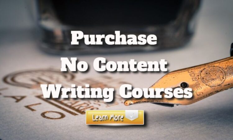 Purchase No Content Writing Courses