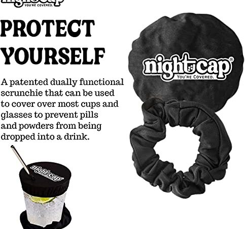 The NightCap Drink Cover Scrunchie Keeps Your Drinks Safe!